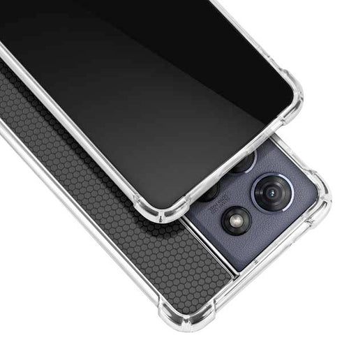 Specialty Vinyl Black Hex Texture Moto G Power 5G (2025) Clear Case